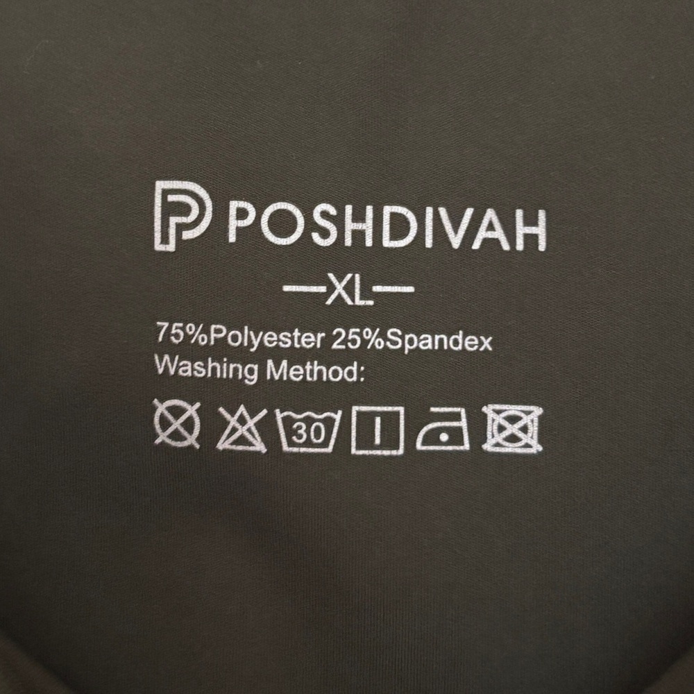 Poshdivah Yoga Pants Leggings, XL Maternity Over The Belly Pants, 27" Inseam - Picture 7 of 7